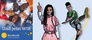 Cover und Illustrationen des Lehrwerks "Und jetzt wir"